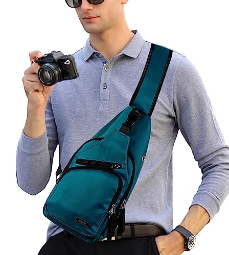 Seoky Rop Men Women Sling Backpack Shoulder Chest Crossbody Bag - color: Dark Green