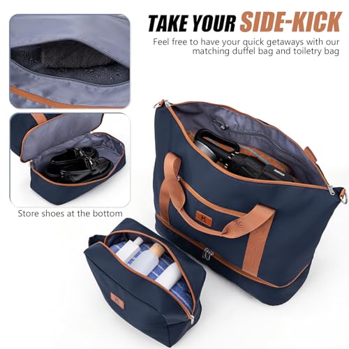 Luggage Sets 5 Piece Hardside Expandable Durable Suitcases with Wheels | Unisex Hardside ABS Suitcase Set, Detachable Spinner Wheels,TSA Lock, Hardshell Lightweight luggage for Family Travel - color: Blue