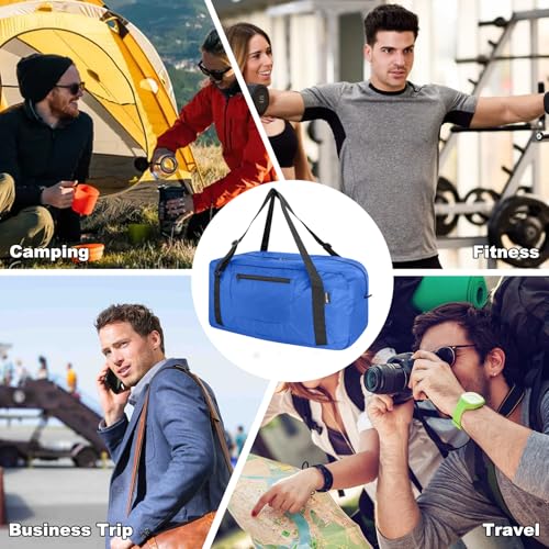 HOLYLUCK Foldable Travel Duffel Bag Luggage Great for Gym -55L, Blue - color: Blue, size: 55L
