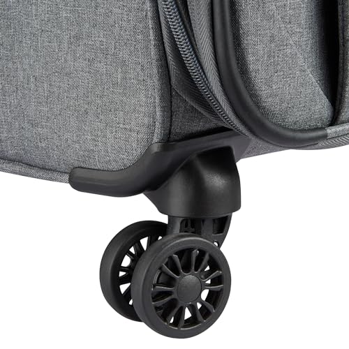 DELSEY PARIS Rami Softside Expandable Luggage with Spinner Wheels, Grey, 3 Piece Set (20/24/28) - color: Grey