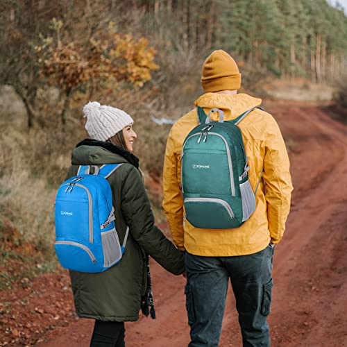 ZOMAKE Lightweight Packable Backpack 30L, Foldable Travel Hiking Daypack - color: B-light Blue