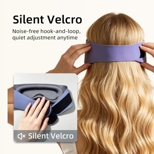 Weighted Sleep Mask, 3D Blackout Eye Mask Glass Beads Travel - color: Blue