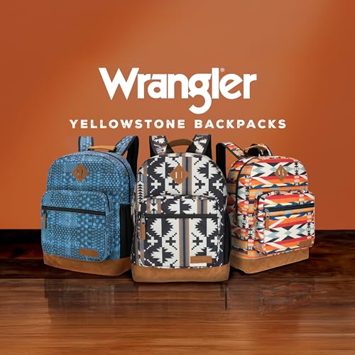 Wrangler Yellowstone Sturdy Backpack, Water-Resistant Casual Travel Daypack - color: Teal