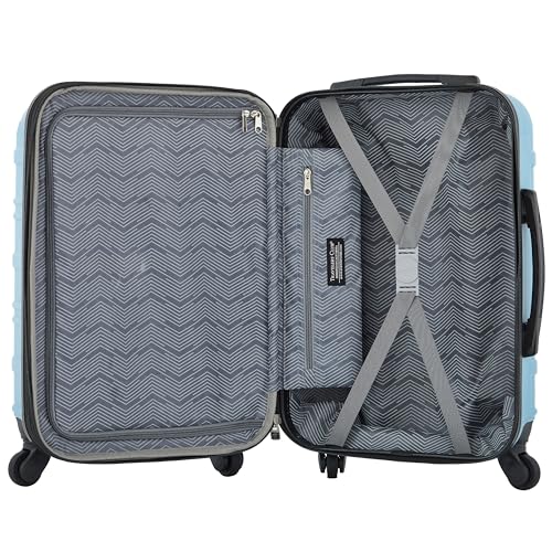 Travelers Club Phoenix Luggage, Blue Moon, 22-Inch Carry-On - color: Blue Moon, size: 1-Piece (22" Carry-On)