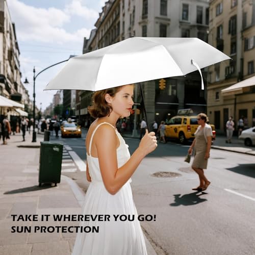40/42/46/50inch UPF 50+ Sun Umbrella UV Protection UV Umbrellas - color: Silver/Black-mini manual, size: 40inch