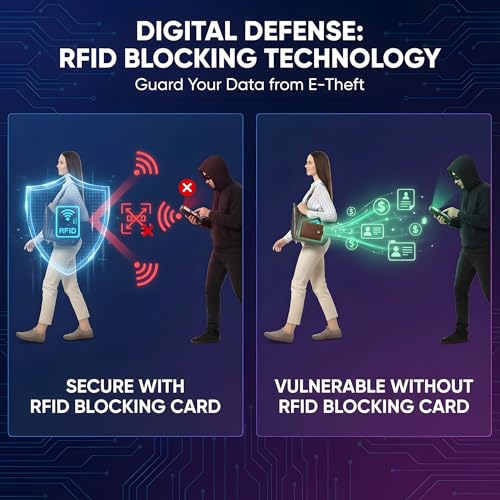 AEGIS SECURE® RFID Blocking Card – Wallet & Passport Anti-Theft Protection, Active NFC Contactless Credit & Debit Card Protector, ID Protection, Premium Slim Card Fits Wallet & Purse