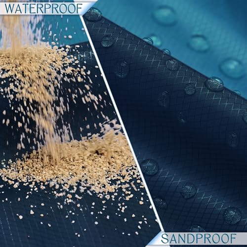 Beach Blanket Waterproof Sandproof 78''X81''/78''X110'' Large Beach Towel - color: Sea, size: 78''X81"