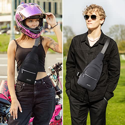 Seoky Rop Sling Bag Crossbody Backpack for Men Women Small Chest Shoulder Bag for Travel Hiking Daypack Red - color: Red