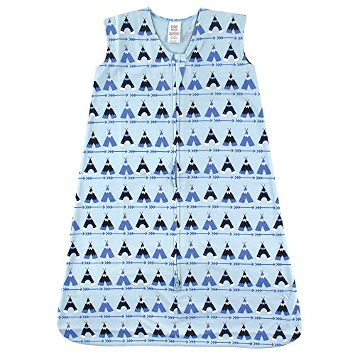 Luvable Friends Unisex Baby Sleeveless Jersey Cotton Sleeping Bag, Sack, Blanket, Tepee Jersey, 6-12 Months - color: Tepee Jersey, size: 6-12 Months