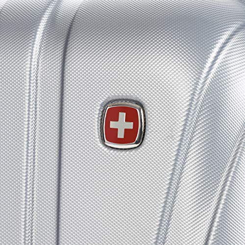 SwissGear 7585 Hardside Expandable Luggage with Spinner Wheels, Silver, Carry-On 19-Inch - color: Silver, size: Carry-On 19-Inch