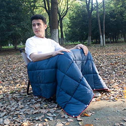 Mini Camping Blanket Lightweight Puffy Camp Blanket - color: Navy, size: 39x55"