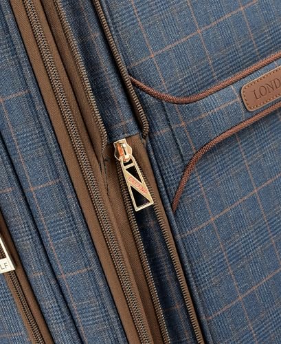 London Fog Brentwood IV 29" Expandable Spinner Softside Suitcase, Midnight Blue - color: Midnight Blue