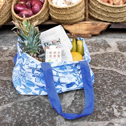 Dock & Bay Everyday Beach Tote Bag - Reusable Carrier Bag for Daily Use - Carries Up to 10kg - 100% Recycled Materials - color: Wavy Baby