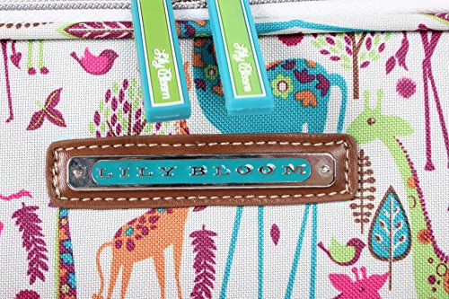 Lily Bloom Design Pattern Carry on Bag Wheeled Cabin Tote (Giraffe Park) - color: Giraffe Park