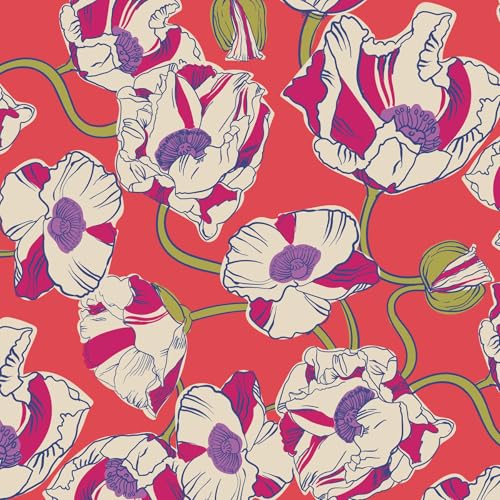 Vera Bradley 여성용 페더웨이트 로먼 슬링 백팩, 소용돌이 치는 양귀비, 원사이즈 - color: 소용돌이 치는 양귀비