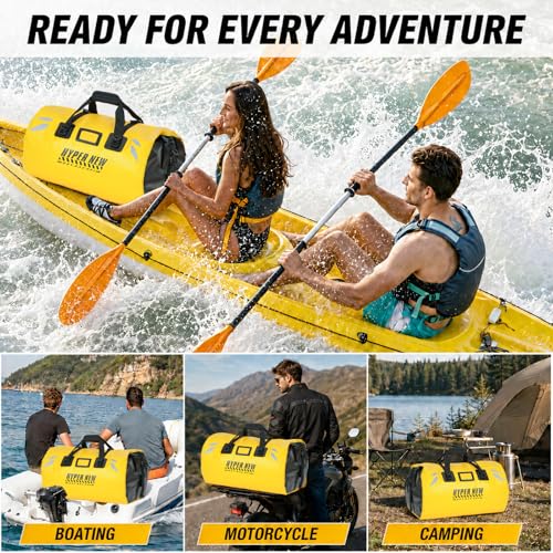 60L Waterproof Bag,Waterproof Dry Bag for Men & Women,Yellow - color: yellow