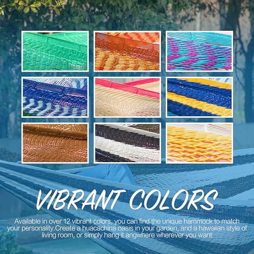 PNAEUT Handwoven Rope Mayan Hammock for Outside, 600 lbs Capacity - color: Mauve Purple, size: X-Large