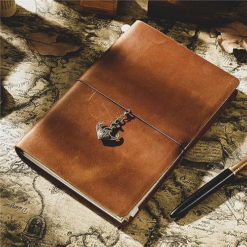 Genuine Leather TN Travel Notebook Protective Cover Journal Sketchbook Planner Agenda Diary Personal Organizers Noteboo (Brown A5) - color: Brown A5