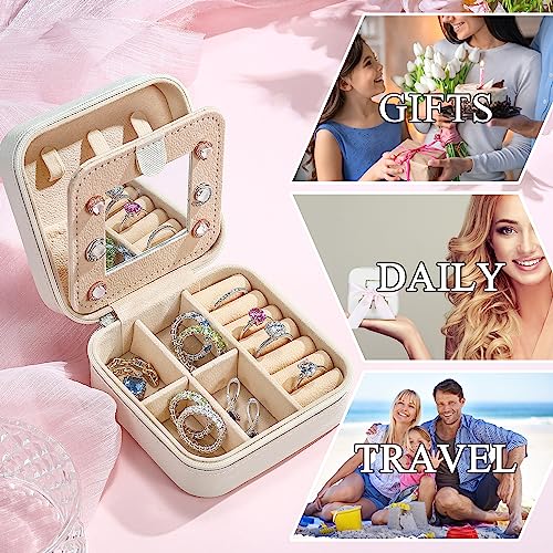 Parima Bridesmaid Gifts for Wedding Day, Women | Proposal Unique Travel Essentials Small Jewelry Box Case-Initial S White - color: White, size: S