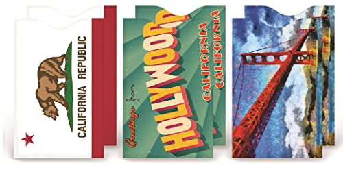 Monarque RFID Blocking Credit Card Sleeves, Set of 6 (California)