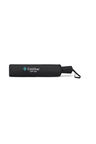 Coolibar Unisex Sanya Compact Umbrella - UPF 50+ Sun Protection - Cabana - color: Matte Black