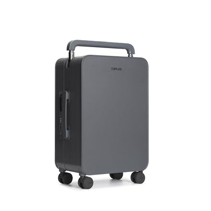 TUPLUS Balance 20" Wide Handle Suitcase Hardside Zipperless Luggage Grey | ABS PC Material,Dual Flat Design,Waterproof Laundry Bag,Silent Spinner Wheels,TSA Combination Lock,Weekend Trips - color: Stone Grey, size: Carry-On 20''