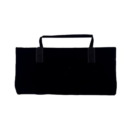 UnionPlus Velvet Jewelry Roll Organizer, 11 Grids, Black - color: Black, size: 11-Grids