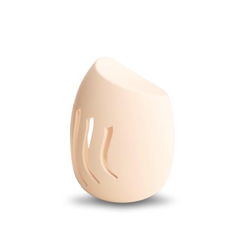 Silicone Makeup Sponge Holder,Fit All Sponges,Double-Sided Breathable(Beige - color: Beige*1