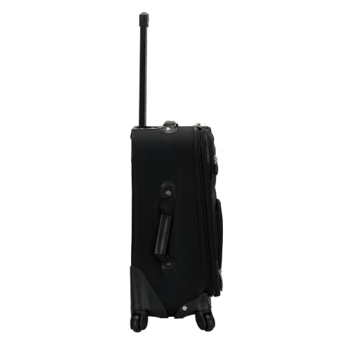 Rockland Pasadena Expandable Spinner Carry-on 19", Black Gray - color: Black/Gray