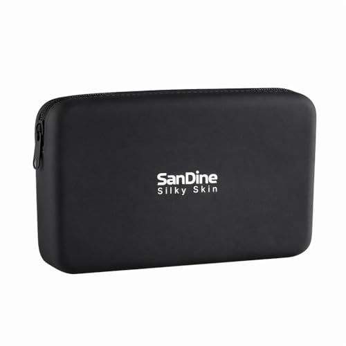 Silicone Makeup Bag for Women – Waterproof Silicone Cosmetic Pouch & Makeup Brush Holder – Easy‑Clean Travel Toiletry Organizer with Zipper – Soft Durable Silicone Case by Sandine (Black) - color: Black