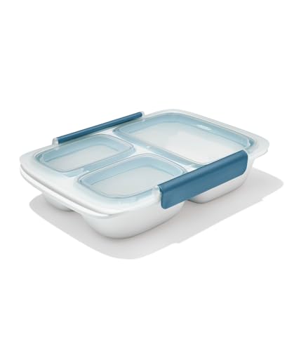 OXO Good Grips Prep & Go 4.1 Cup Divided Food Storage Container -Ocean Blue - color: Ocean Blue, style: 4.1 Cup Divided