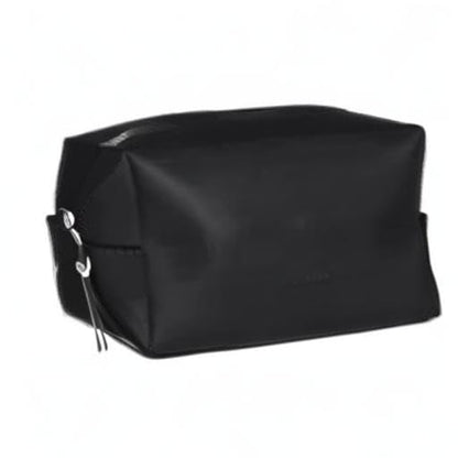 RAINS Wash Bag Small – Waterproof Toiletry Organizer, Coated Zip, 0.8 gal - color: Black