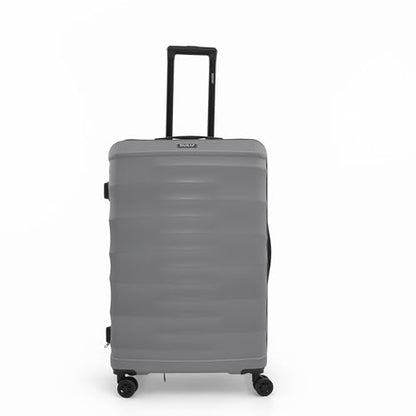DUKAP RAV 28-Inch Large Hardside Spinner Luggage Durable Zippered Silver - size: 28 Inch