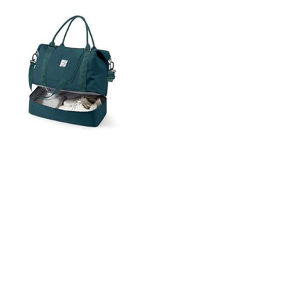 Travel Duffel Weekender Bag Women Tote Carry On Bags With Shoe Compartment - color: H3-DarkBlue, size: Large