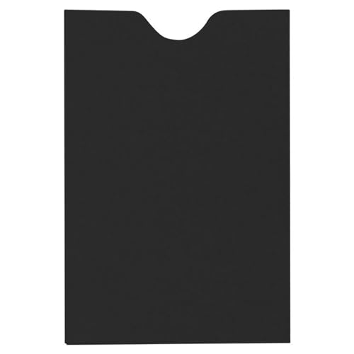 LUXPaper Credit Card Sleeves | 2 3/8" x 3 1/2" | Midnight Black | 80lb. Text | 50 Qty - color: Midnight Black, size: 50 Qty.