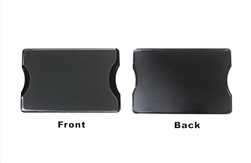 5 Pack RFID Blocking Sleeves Durable Transparent Plastic Credit Card Sleeve Protector Identity Theft Protection Secure Clear Card Holders (Black) - color: Black-5 Pcs