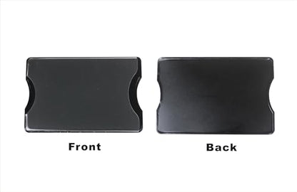 5 Pack RFID Blocking Sleeves Durable Transparent Plastic Credit Card Sleeve Protector Identity Theft Protection Secure Clear Card Holders (Black) - color: Black-5 Pcs