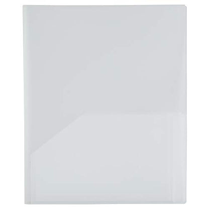 JAM PAPER Heavy Duty Plastic Multi Pocket Folders - 6 Pocket Organizer - Clear - 2/Pack - color: Clear, size: 6 Pocket (Pack of 2)