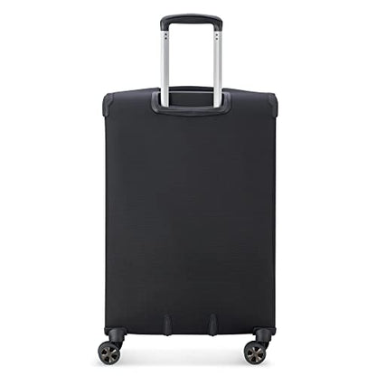 DELSEY PARIS Helium DLX 소프트 사이드 확장 가능한 수하물 스피너 휠 포함, 블랙., Helium DLX 소프트사이드 확장 가능한 캐리어 스피너 휠 포함 - color: 블랙., size: Checked-Medium 25 Inch