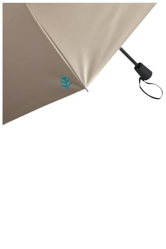 Coolibar Unisex Sanya Compact Umbrella - UPF 50+ Sun Protection - Cabana - color: Gold /Aqua Metallic