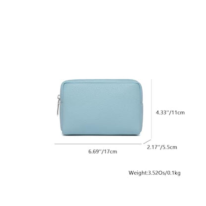 Makeup Bag for Purse Travel Cosmetic Bag (PU Phthalocyanine blue) - color: Phthalocyanine blue