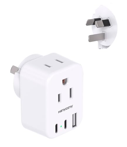 HANYCONY US to Australia New Zealand Plug Adapter, Type I Power Adapter - style: Type I - Australia China