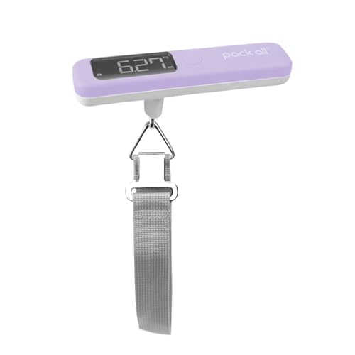 pack all Digital Luggage Scale for Travel, 110Lbs Capacity, 0.1Lb Precision - color: Purple