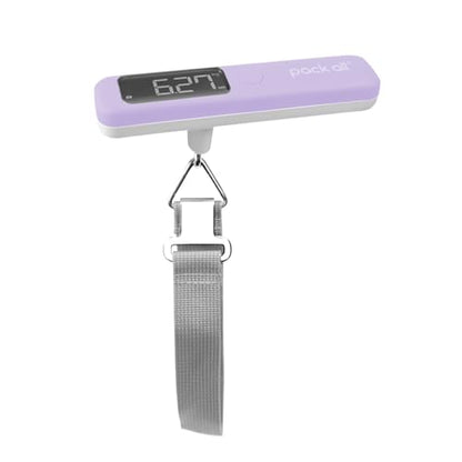 pack all Digital Luggage Scale for Travel, 110Lbs Capacity, 0.1Lb Precision - color: Purple
