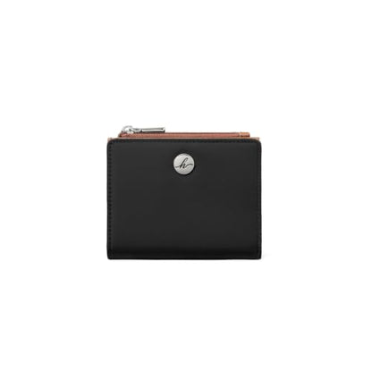 HomemeDiary Small Wallets for Women, Slim RFID Blocking Nylon Bifold Wallet - color: Black
