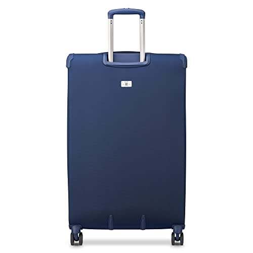 DELSEY PARIS Helium DLX, 29 Inch Checked-Large Softside Luggage, Navy Blue - color: Navy Blue, size: Checked-Large 29 Inch