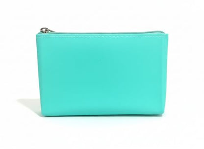 Waterproof Travel Makeup Brush Holder, Silicone Makeup Bag with Zipper Pouch Holder Case for Organizing Cosmetics,Daily Work Item,Travel Pouch for Women,Storage Bag Teal Green