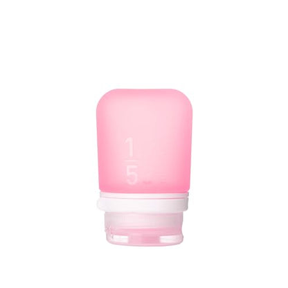 humangear GoToob+ (Small) | Refillable Silicone Travel Bottle | Locking Lid | Food-Safe Material | Pink, Small (1.7 fl.oz; 53ml) - color: Pink, size: 1.7 Ounces