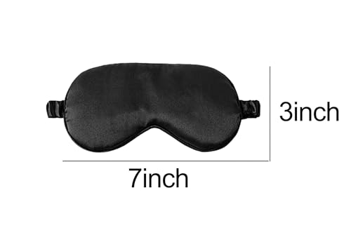 Black Eye Mask Soft and Comfortable Fabric Eye Shade Cover Travel Nap - size: 1 Count (Pack of 1)
