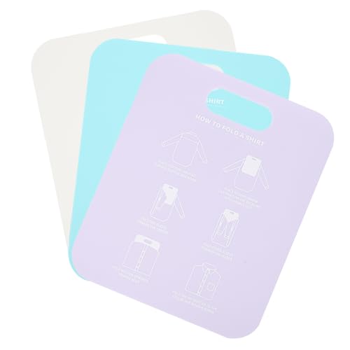 ABOOFAN Shirt Folding Board 3-Pack Clothes Folder Folding Board for T-Shirts and Long-Sleeve Shirts Space-Saving Laundry Organizer for Home Travel and Closet Storage